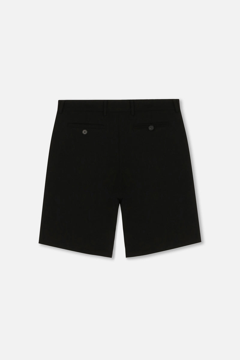 EMBLEM STRETCH SHORT PANTS - BLACK