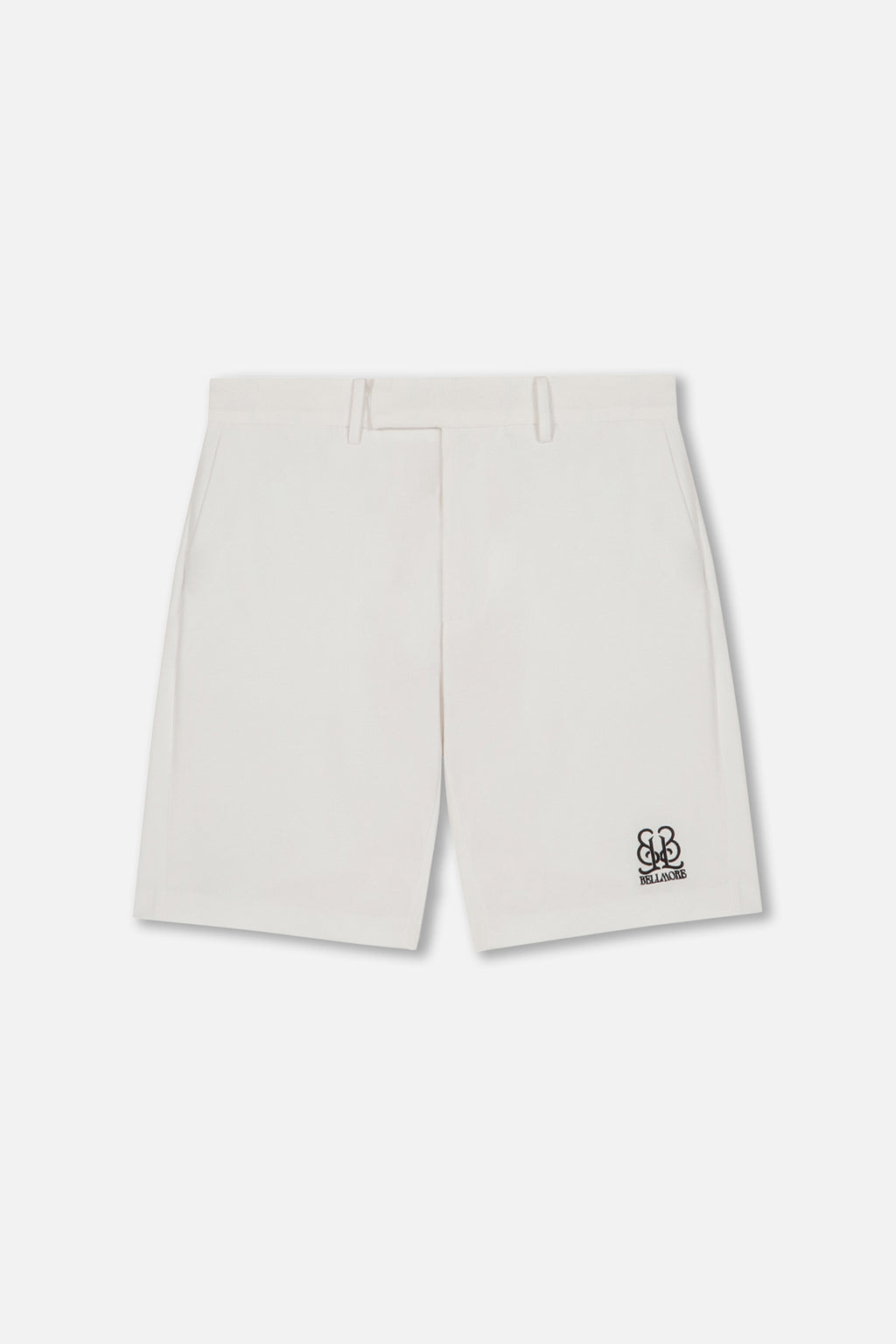 EMBLEM STRETCH SHORT PANTS - WHITE – BELLMORE