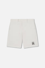 EMBLEM STRETCH SHORT PANTS - WHITE