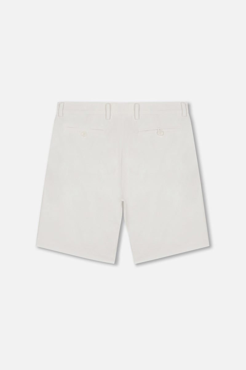 EMBLEM STRETCH SHORT PANTS - WHITE