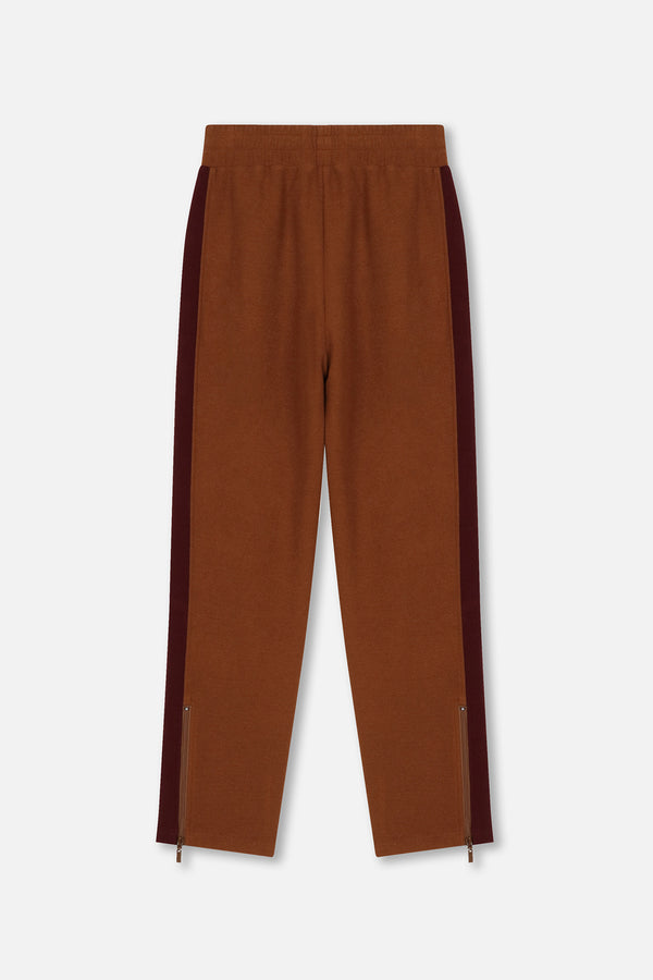 EMBLEM TRACK PANTS - BROWN