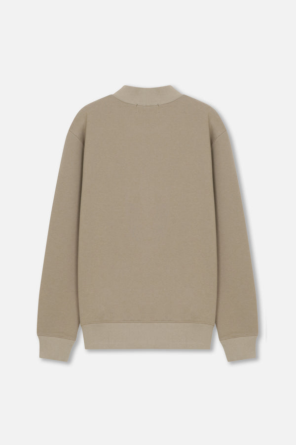 LOGO LS MOCKNECK - BEIGE