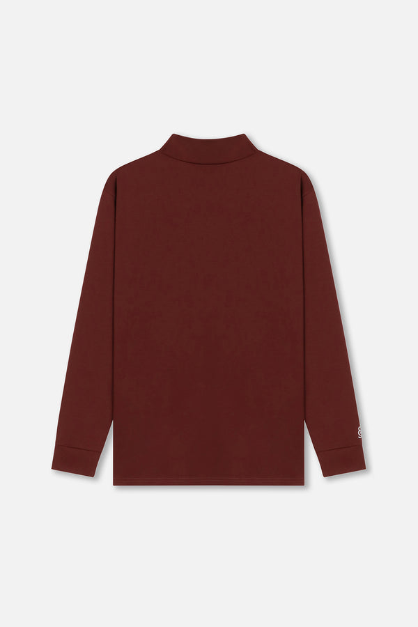 MOCKNECK LS JERSEY - BURGUNDY