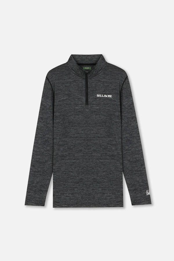 MOCKNECK LS ZIP JERSEY - CHARCOAL