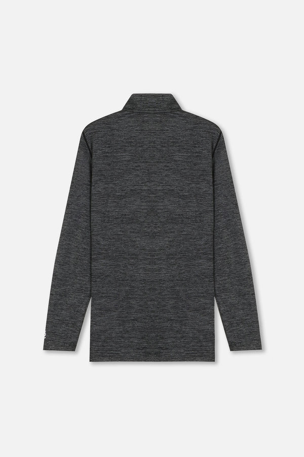 MOCKNECK LS ZIP JERSEY - CHARCOAL