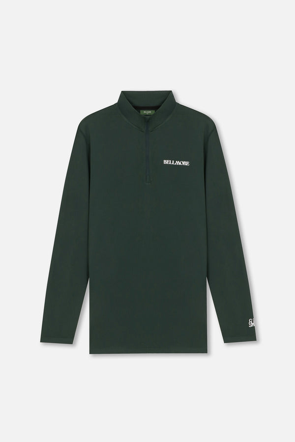 MOCKNECK LS ZIP JERSEY - GREEN