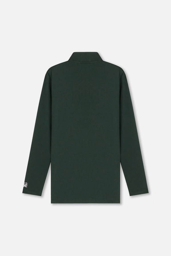 MOCKNECK LS ZIP JERSEY - GREEN